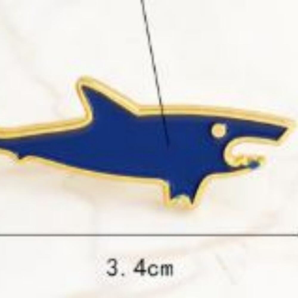 Blue Shark Pin Brooch